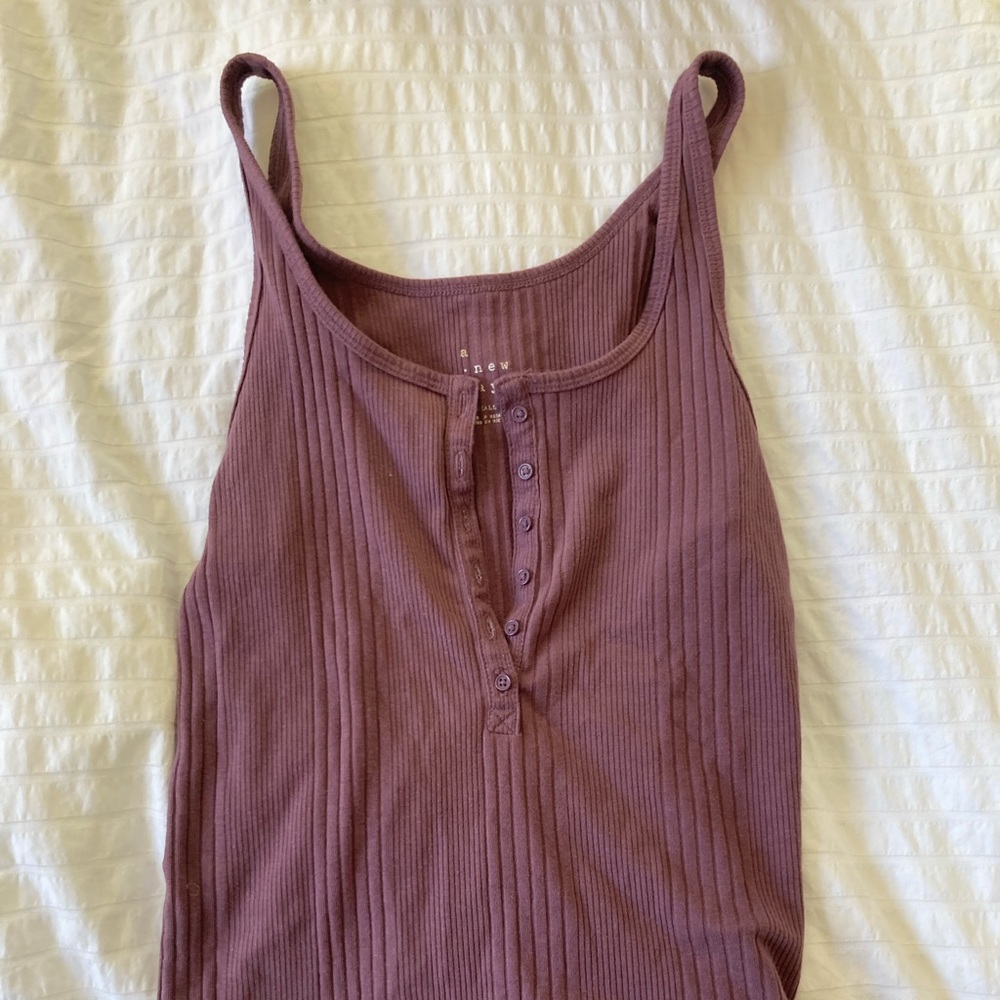 Women’s Purple Tank Top Buttoned